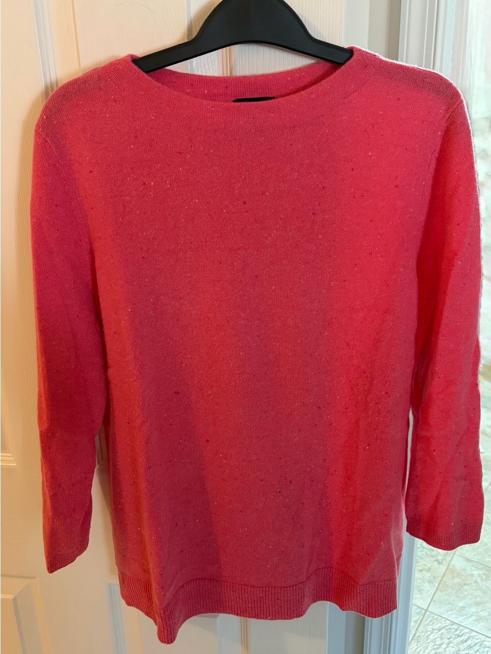 Talbots Cashmere Classic Crewneck Sweater in Bright Pink